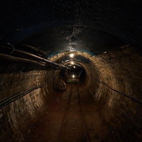 A picture of a dark underground tunnel